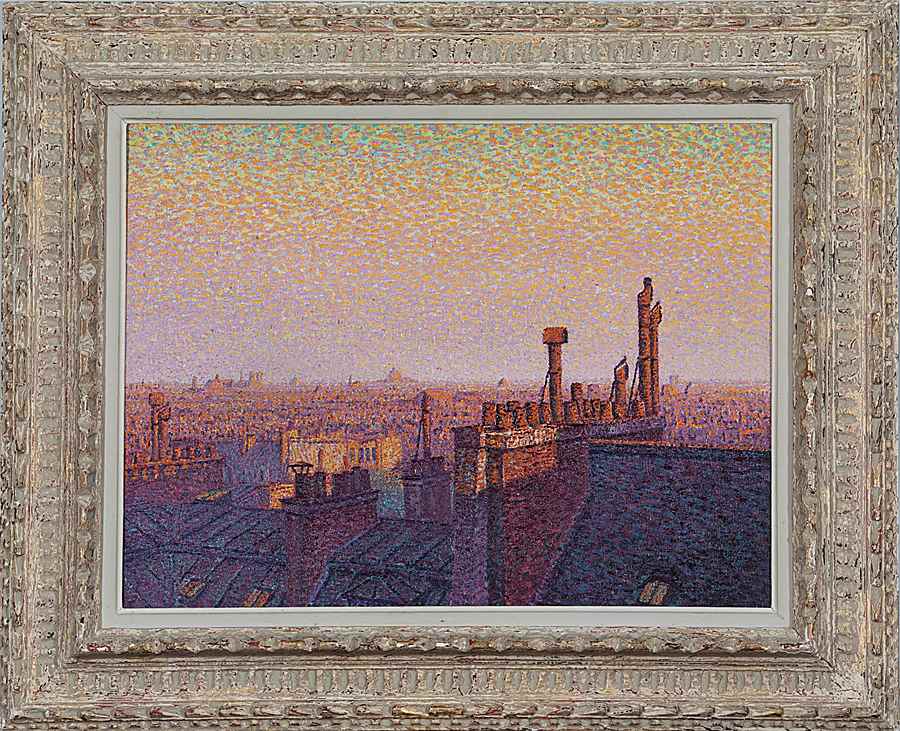 Les toits de Paris, coucher de soleil - Gustave Cariot (1872 - 1950)